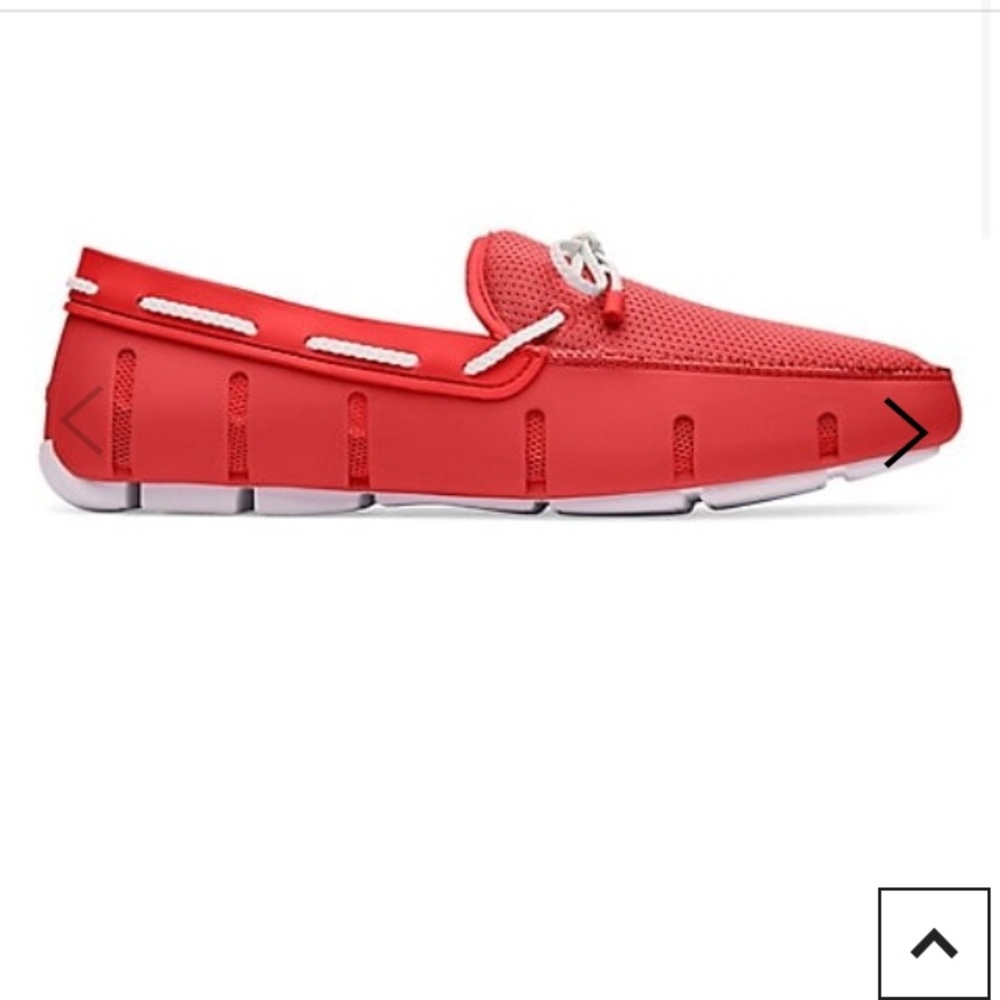 Red swims loafers men’s 8